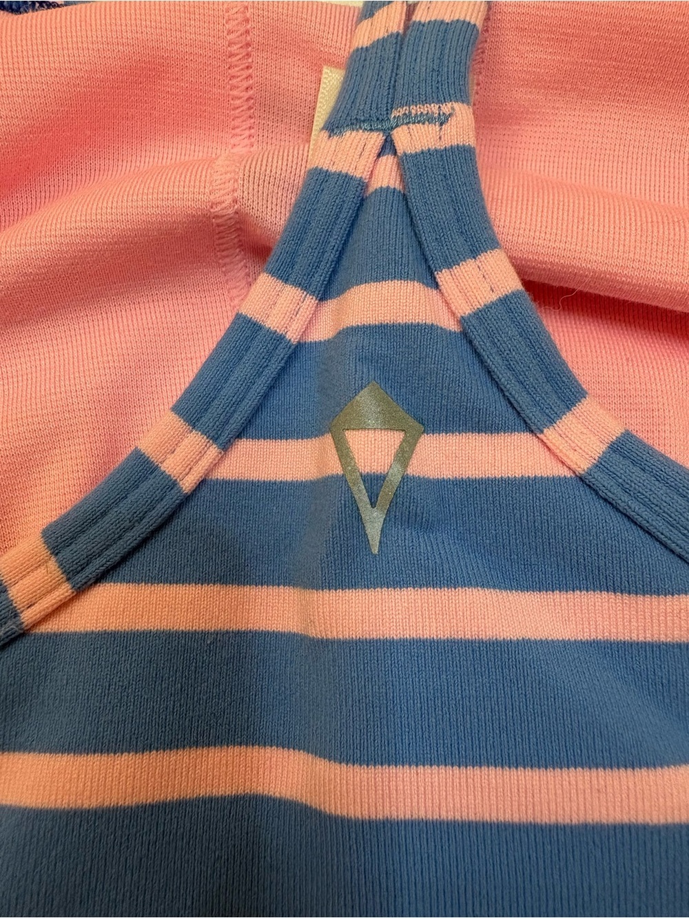 Ivivva by Lululemon Striped Racerback Athletic Tank Top Pink Blue Girls Size 12 - Picture 3 of 7